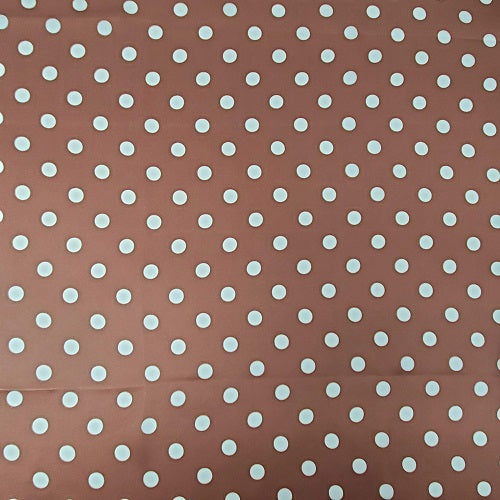 Cowboy Images charmeuse silk wild rag in brown with 3/8-inch white dot pattern, 36x36