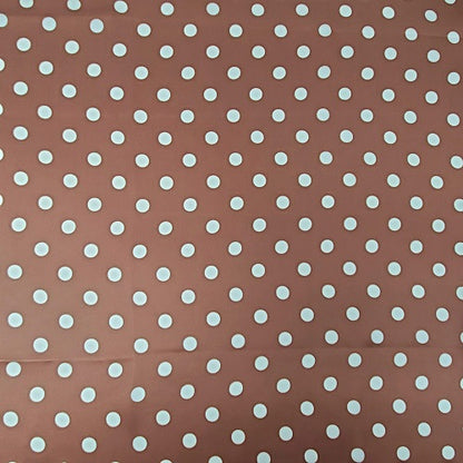 Cowboy Images charmeuse silk wild rag in brown with 3/8-inch white dot pattern, 36x36