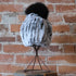 Morris Kaye knitted rabbit fur hat with pom detail