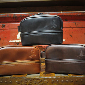 HIGHWAYMAN Shave Kit- Leather Out, Silk inside