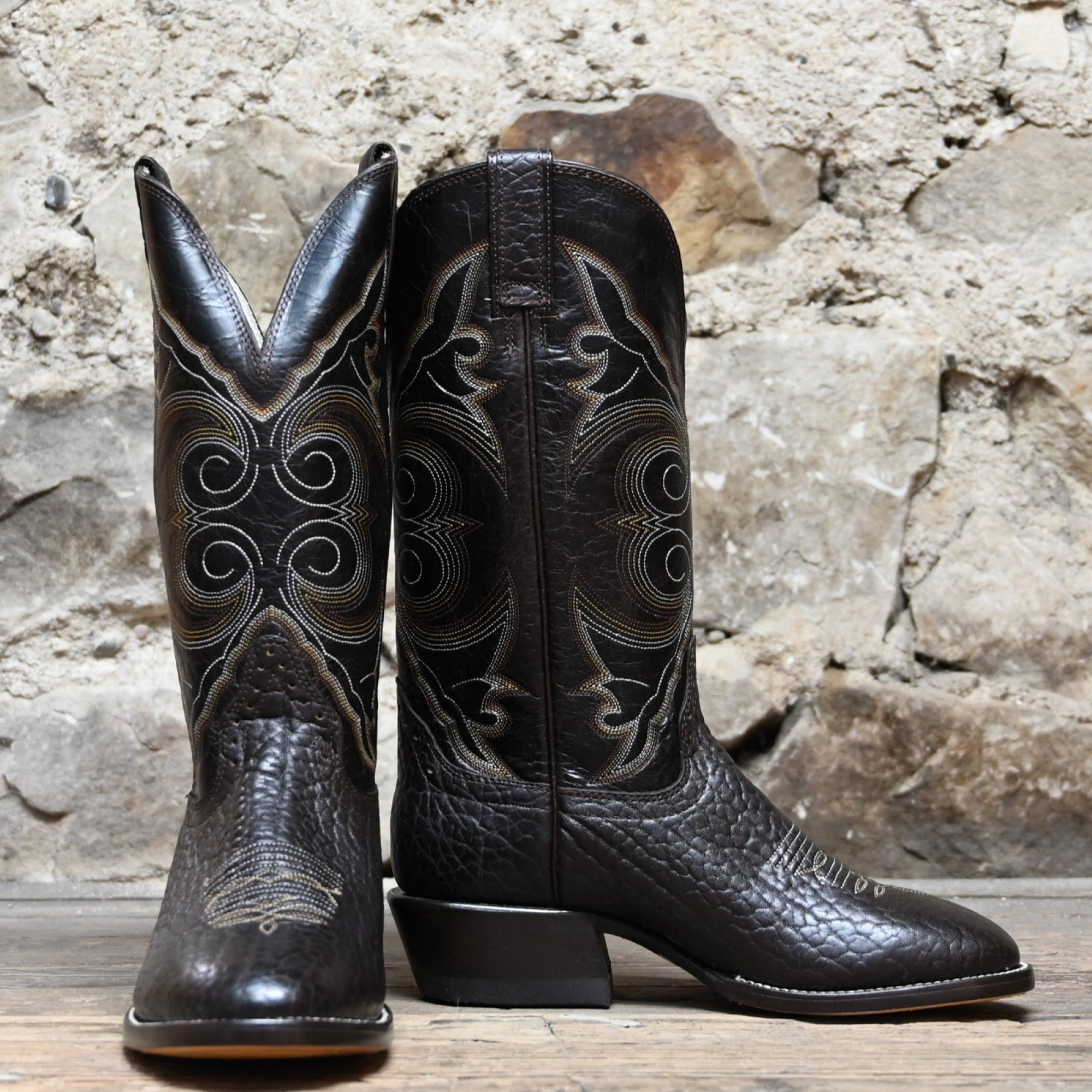 Hondo 13" Cowboy Boot All-Black Bullhide or All-Brown Bullhide