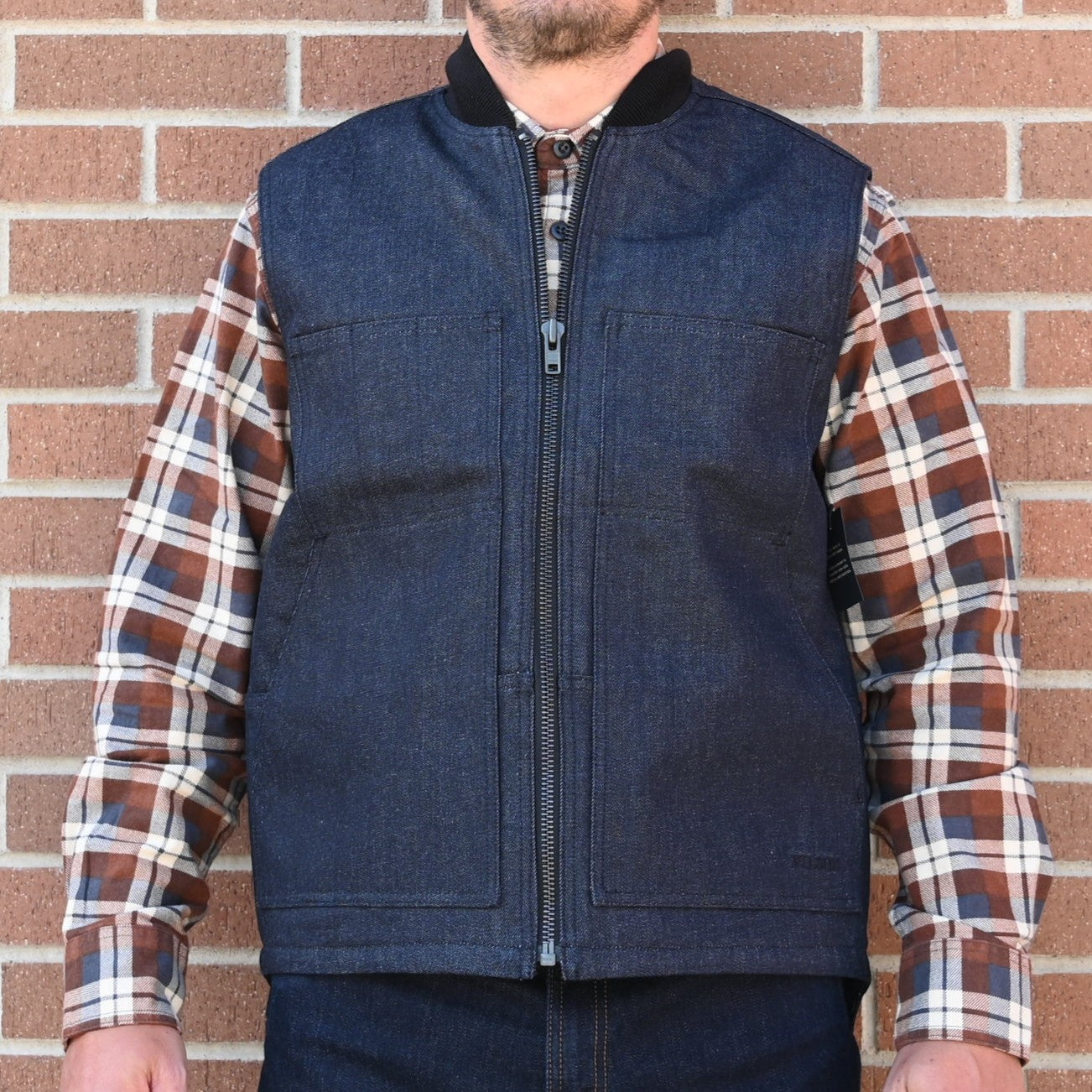 Filson Denim Insulated Work Vest – Raw Indigo – Atomic 79