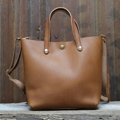 Homestead Brand Mini Classic Crossbody Tote No 1306 in bourbon leather