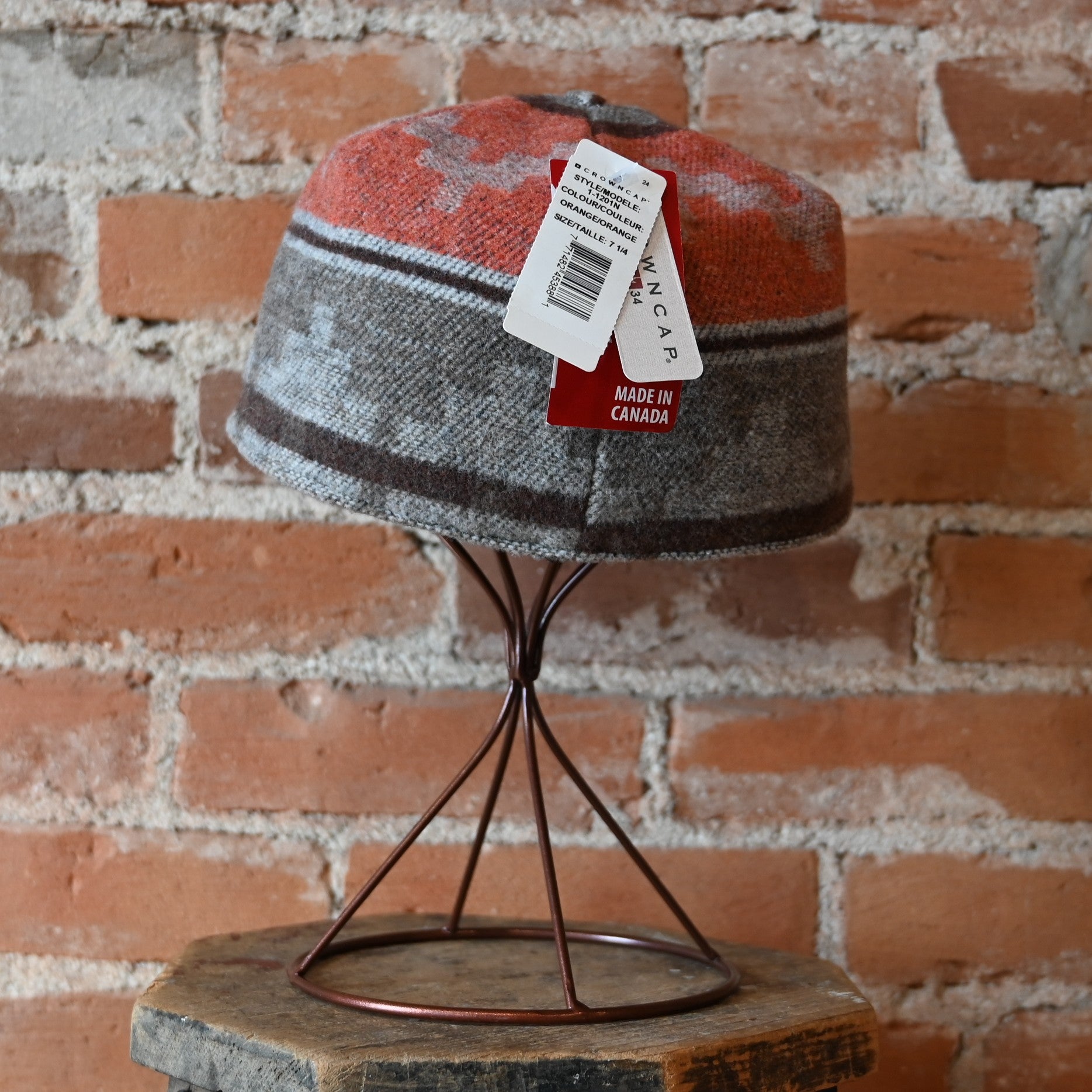 Crown Cap Navajo wool blend Stockman cap with patterned design