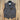 Taupe herringbone wool vest with lapel collar, running horse brass buttons, front and inside pockets, and hidden elastic back