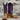 View of Macie Bean 13″ boot with Snuffy Waxy Commander vamp and Purple Nashville top with cutter toe
