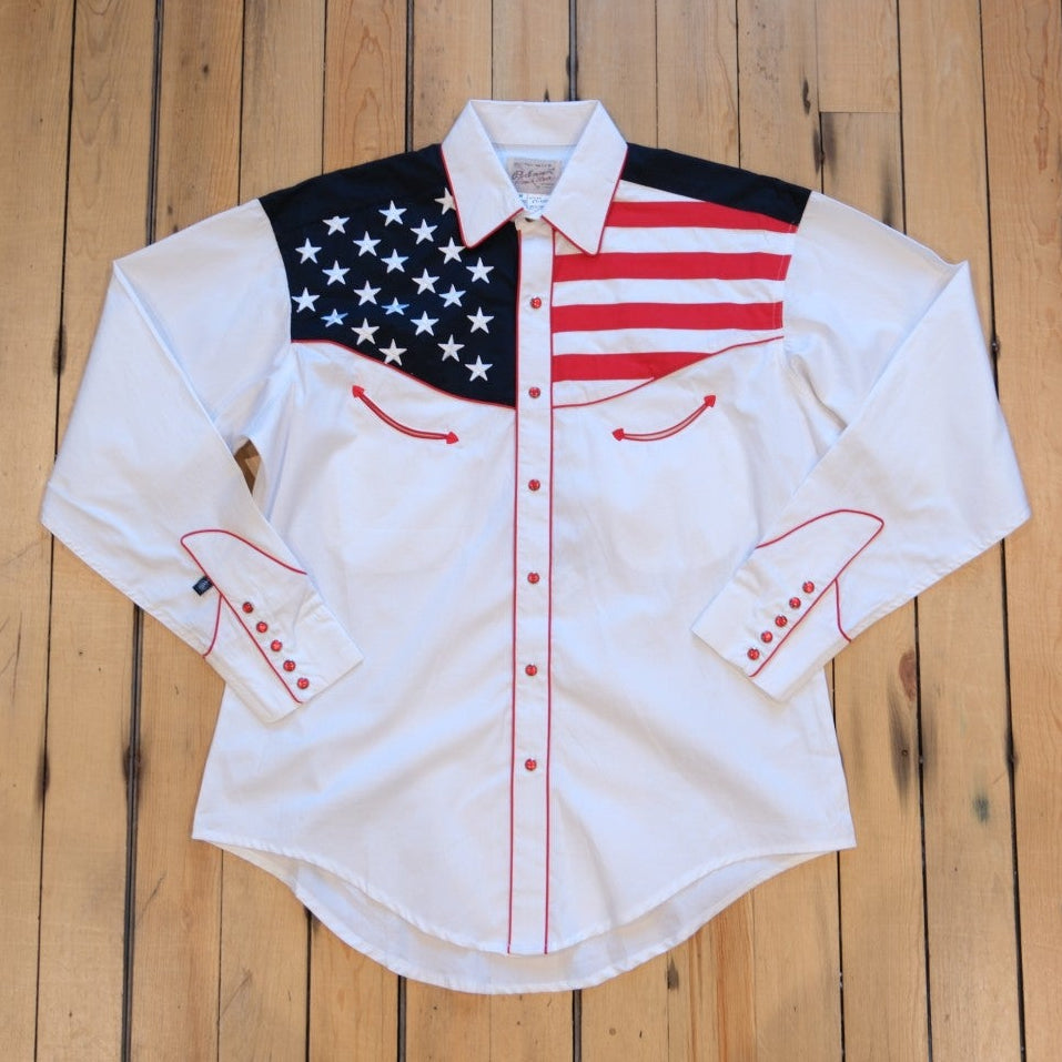 Rockmount Men’s American Flag Embroidered Western Shirt