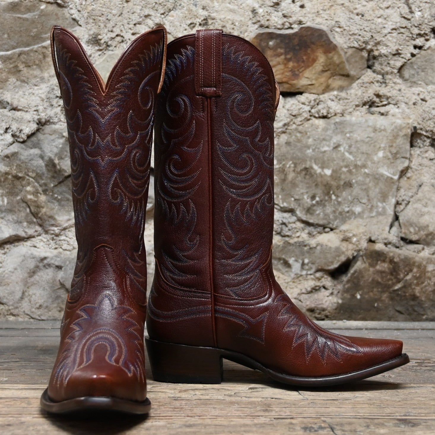 Hyer 13" ROAD TO ARIZONA Brown Cafe Chai goat boot