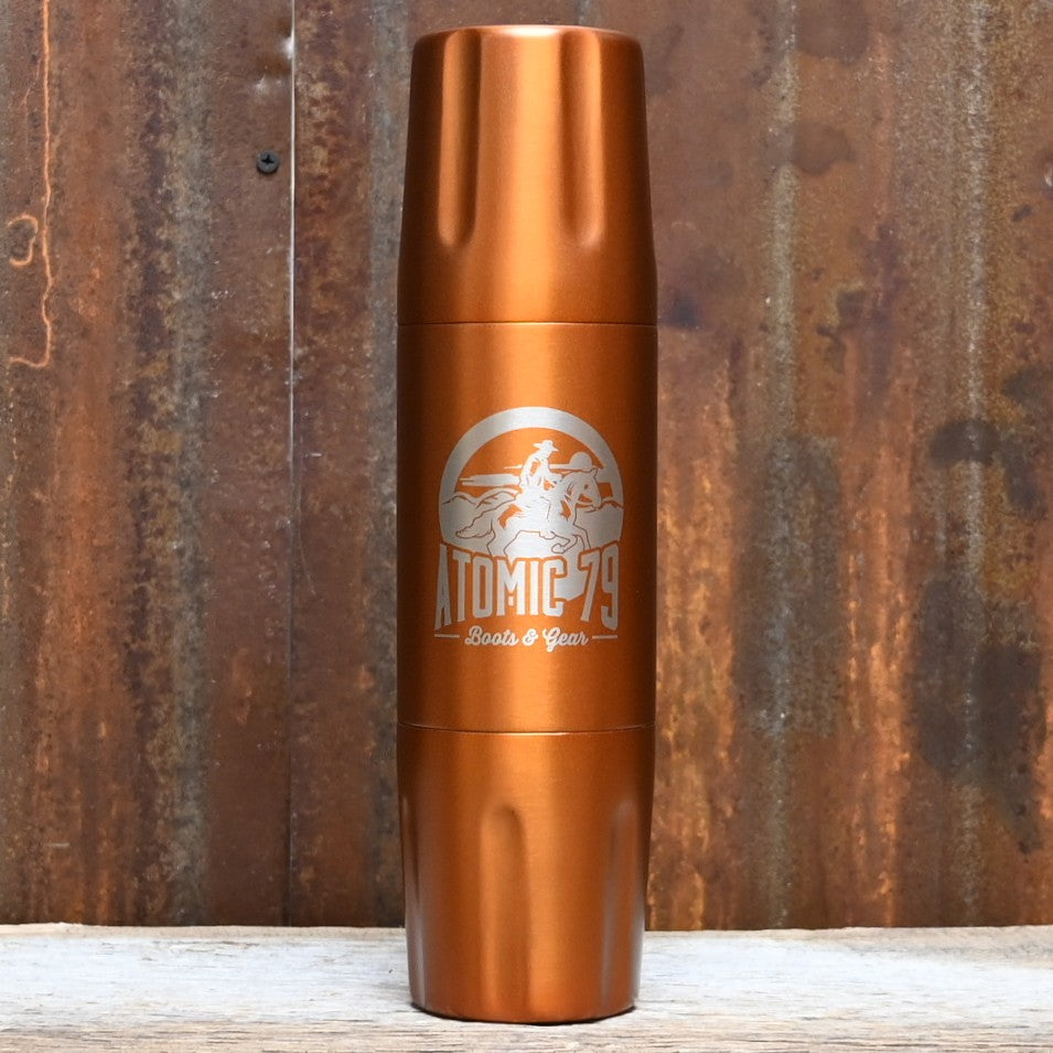 High Camp Firelight Flask Copper 750ml with magnetic tumblers and polished finish
