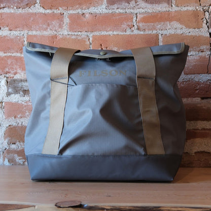Filson All-Weather Tote Bag in Moon Mist and Pewter.