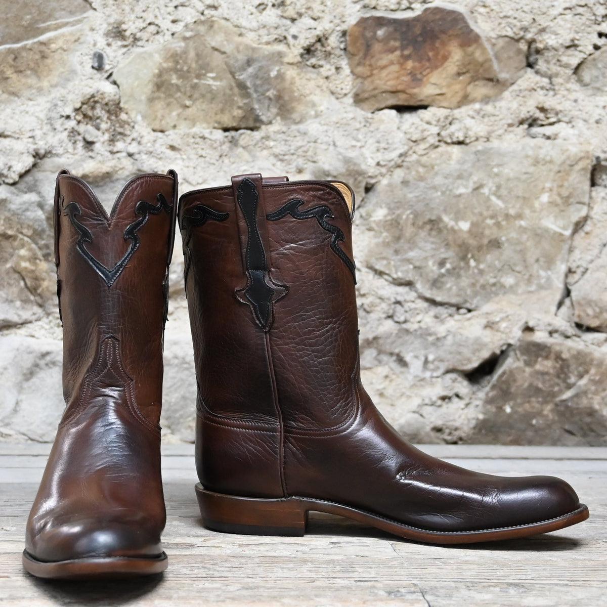 LUCCHESE CLASSICS WHISKEY BURNISHED FLORENCE BUFFALO ROPER COWBOY BOOTS MENS 13 Men main image 4
