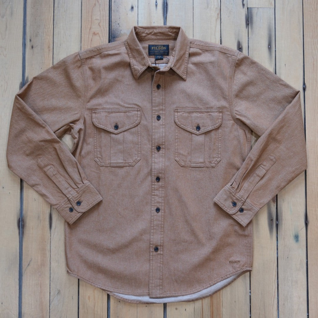 Filson Denim Guide Shirt in Harvest Tan.