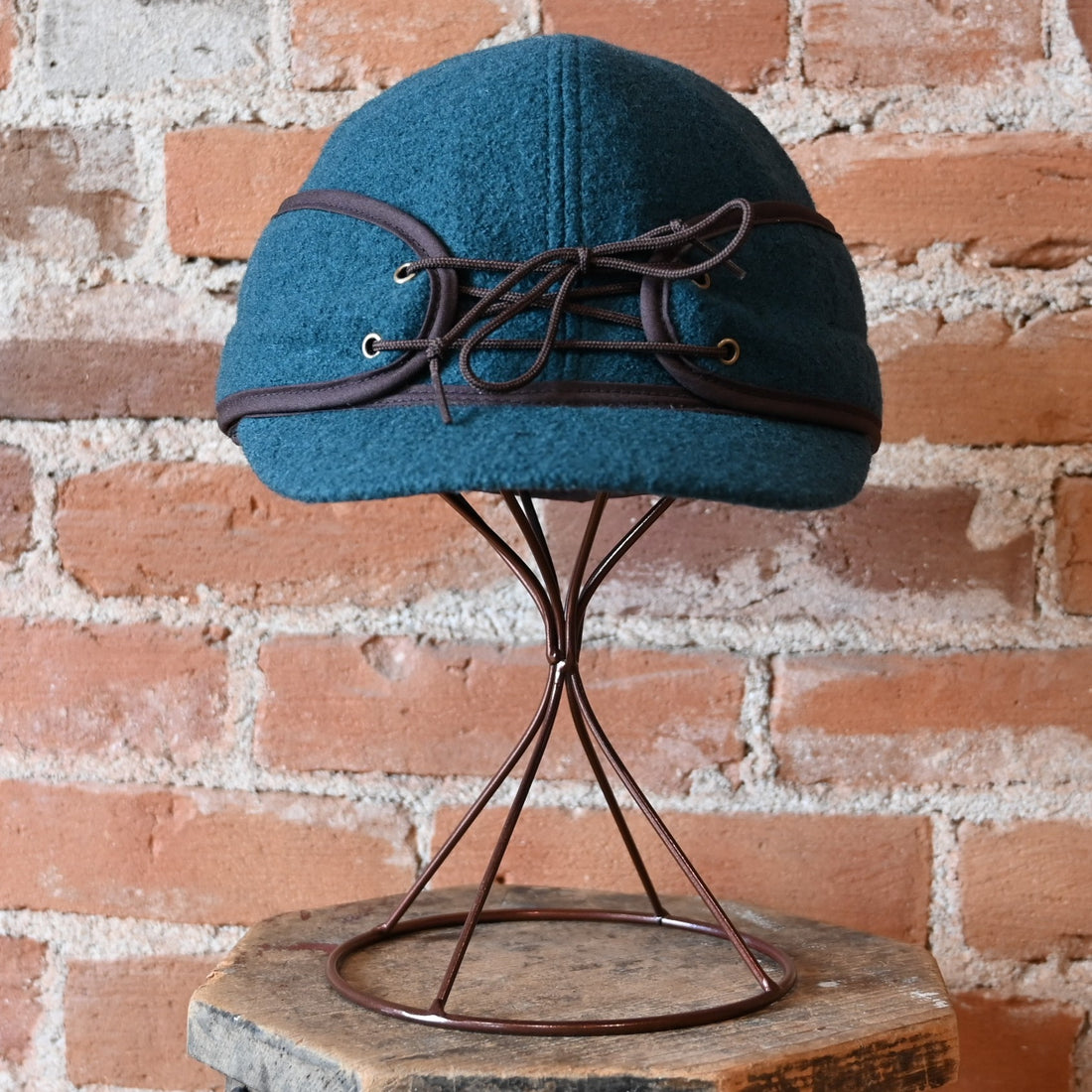 Amber Marshall X Crown Cap Railroad Hat in Teal