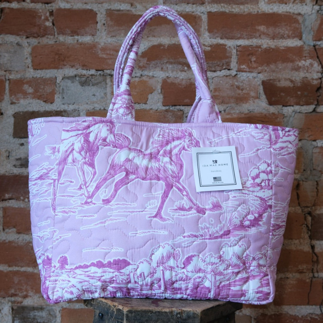 Ida Mae Home - Buffalo Toile Blossom Quilted Handbag