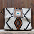 American Darling white Aztec rug messenger bag with leather back and concho detail