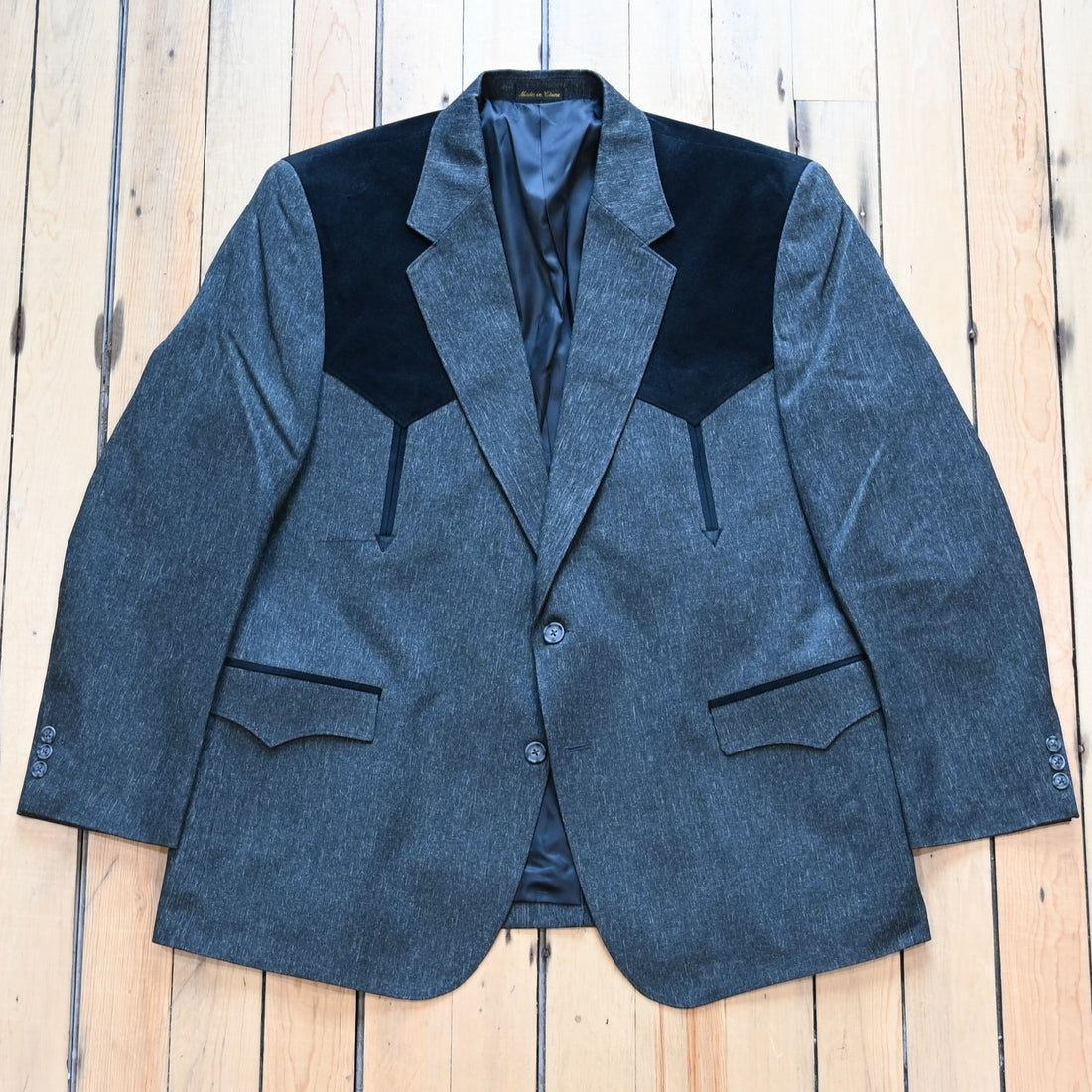 Circle S mens charcoal polyester Boise sportcoat front view