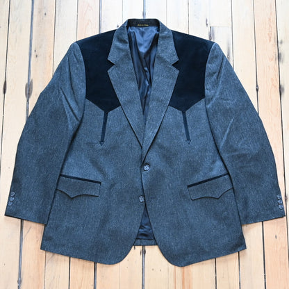 Circle S mens charcoal polyester Boise sportcoat front view