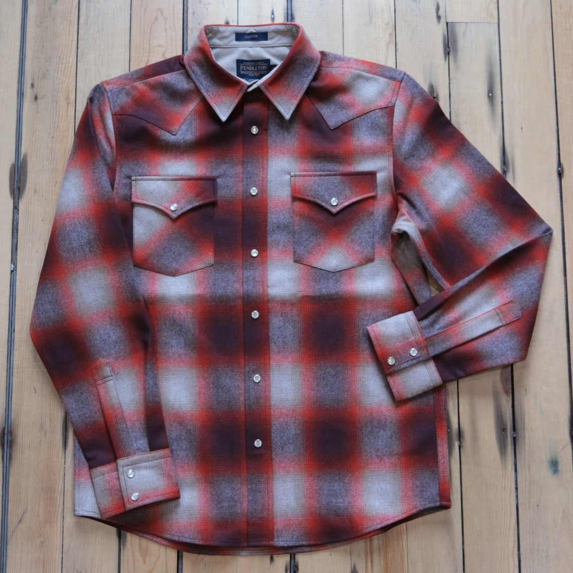 Pendleton Canyon Shirt - Red Tan Mix Ombre