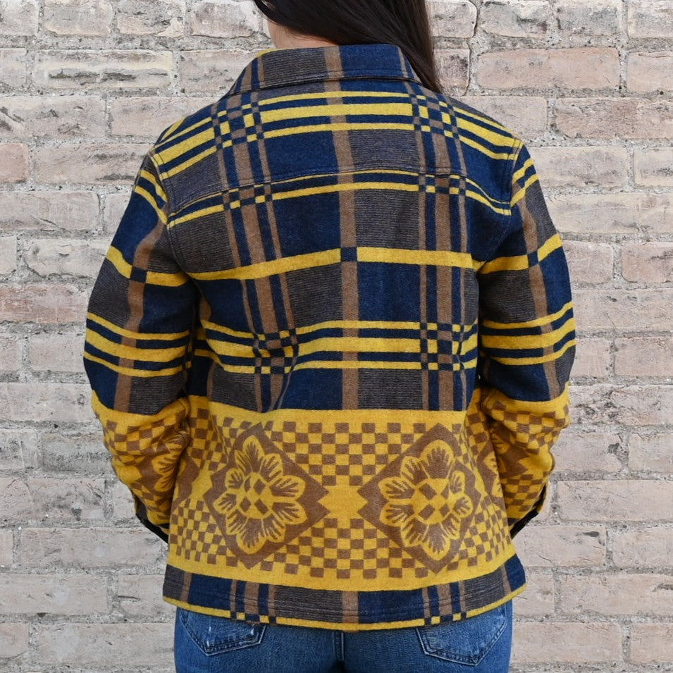 Filson – Ladies Blanket Wool Overshirt (Flower Blanket Plaid / Bronze Brown)