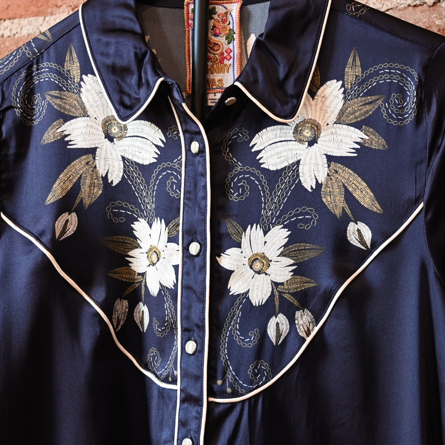 Johnny Was Western Flutter Sleeve Blouse in Corinthe