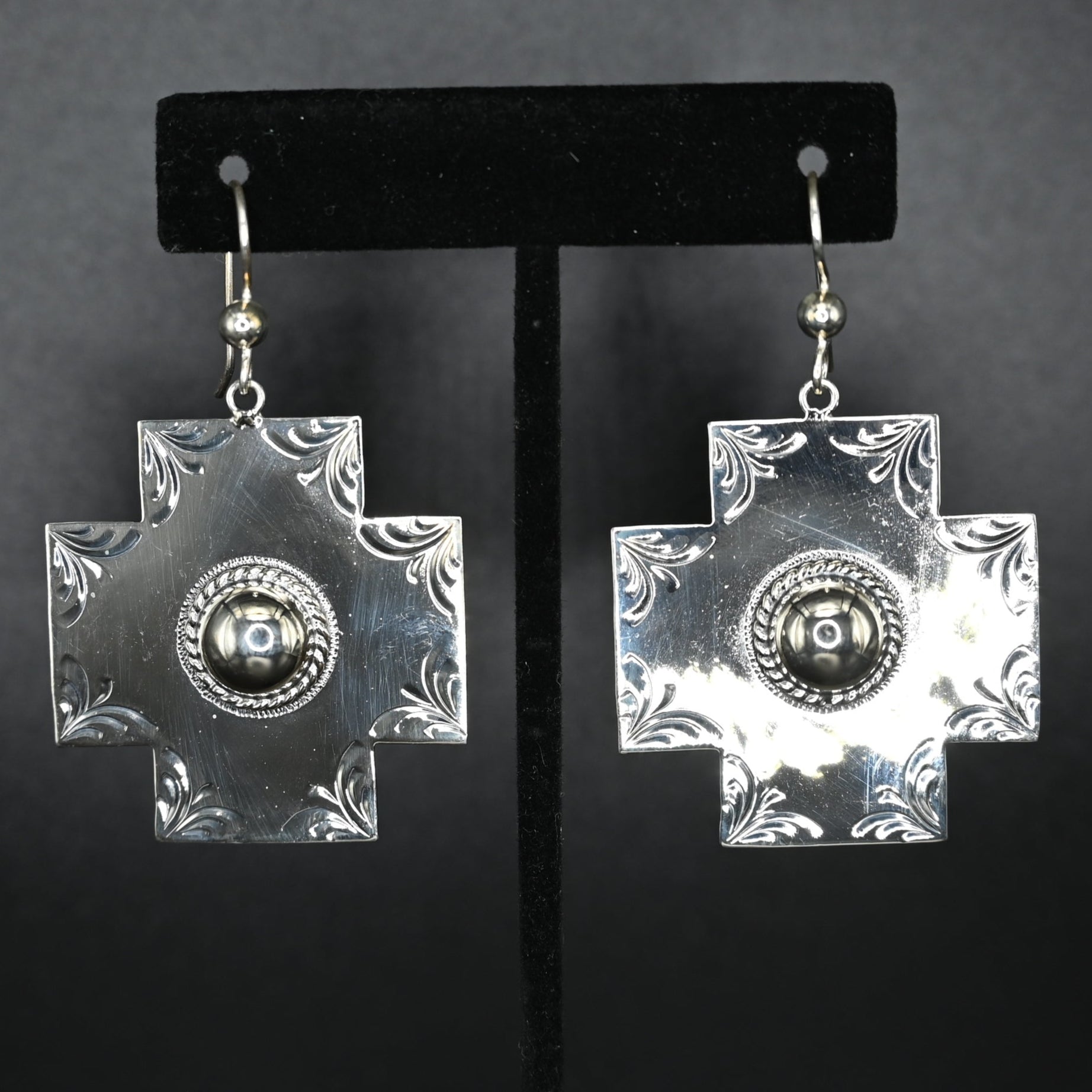 View of earrings