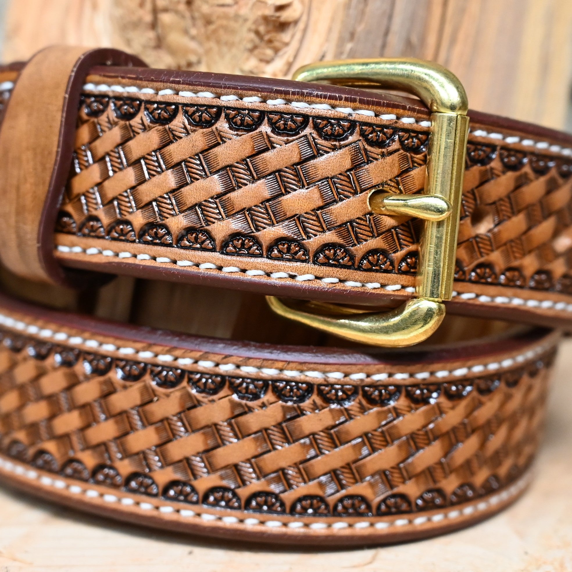 Silver Spurs Saddlery Leather Basket Weave Belt – Atomic 79