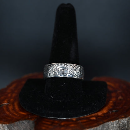 Vogt Silversmiths The Holden sterling silver engraved ring