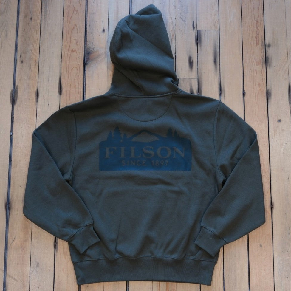 Filson Scenic Northwest Graphic Hoodie - Surplus Green