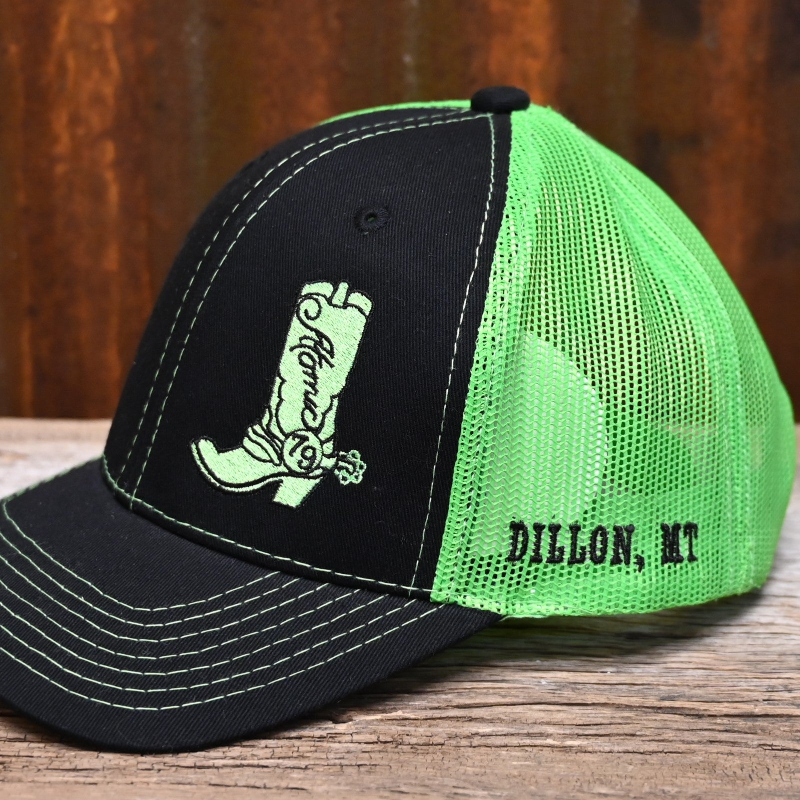 Atomic 79 Boot Black Shoot/Neon Green Mesh Cap Standard Size