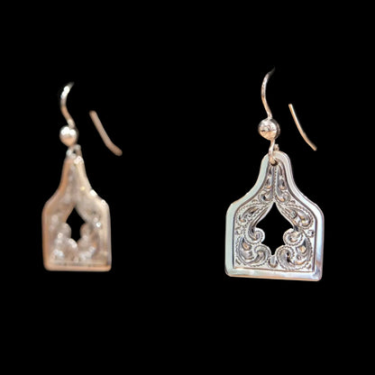 Vogt Silversmiths The Engraved Silhouette Earrings
