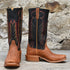 Exclusive Rios of Mercedes boot with Honey elephant vamp and Black Waxy Kansas 14″ top