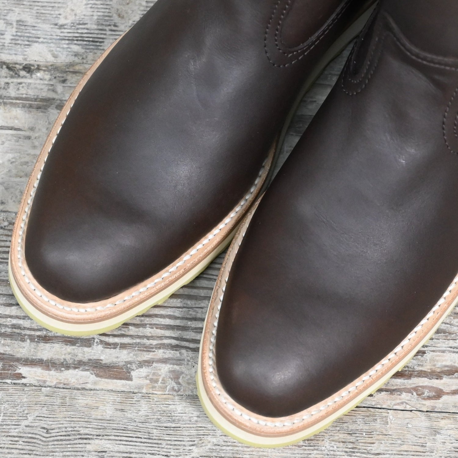 Nutted Calf Dark Brown Super Lettuce Picker view of toe