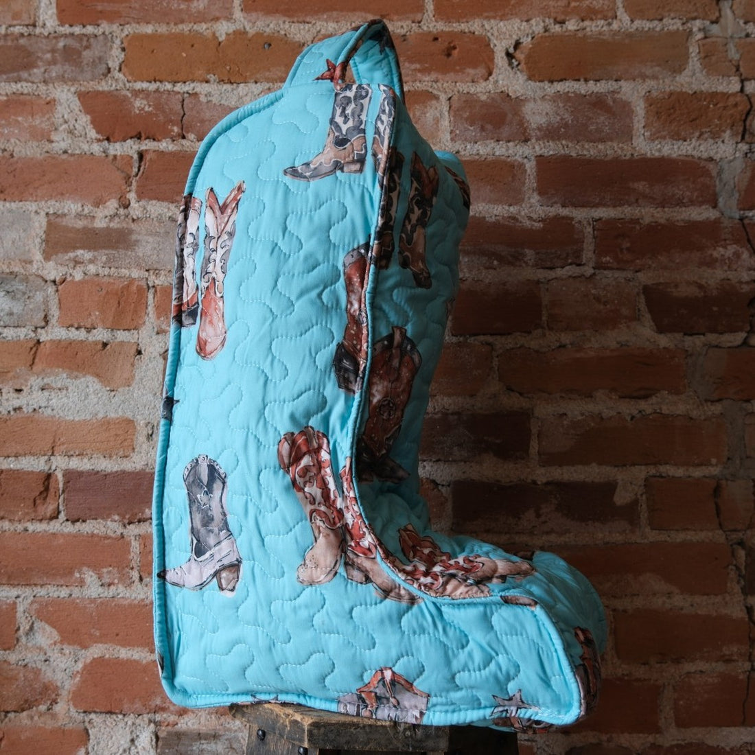 Ida Mae Home - Turquoise Thunderbird Quilted Boot Bag - Tall