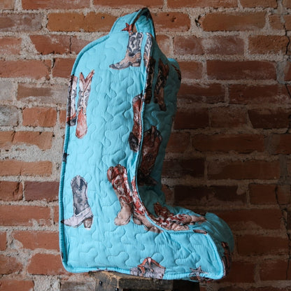 Ida Mae Home - Turquoise Thunderbird Quilted Boot Bag - Tall
