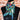 Fringe Scarves - Paint By Numbers Silk Wildrag in Blue