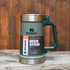 Stanley 24oz Classic Stein in Hammertone Green with vacuum insulation.