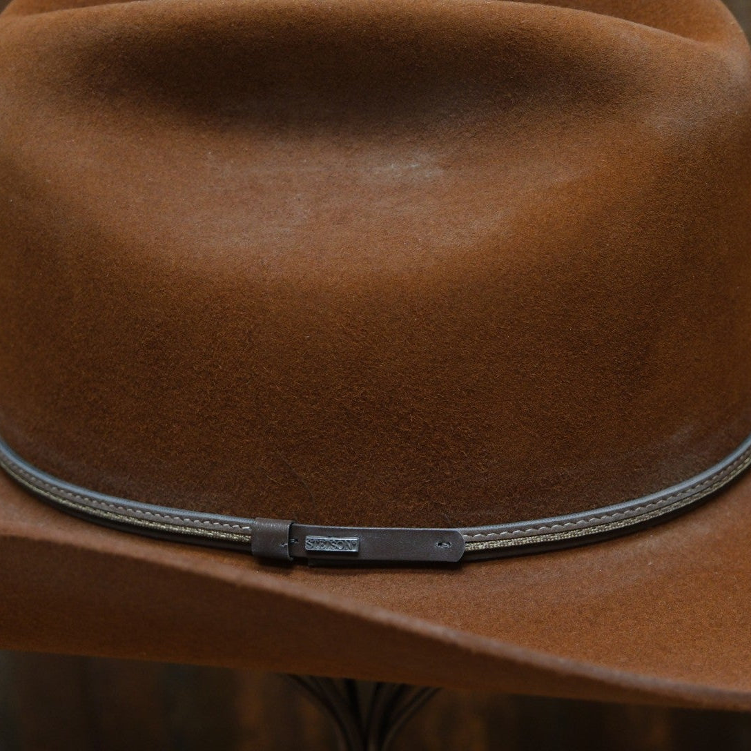 Stetson Boss of the Plains 6X Cowboy Hat - Rust Fur Felt Distressed