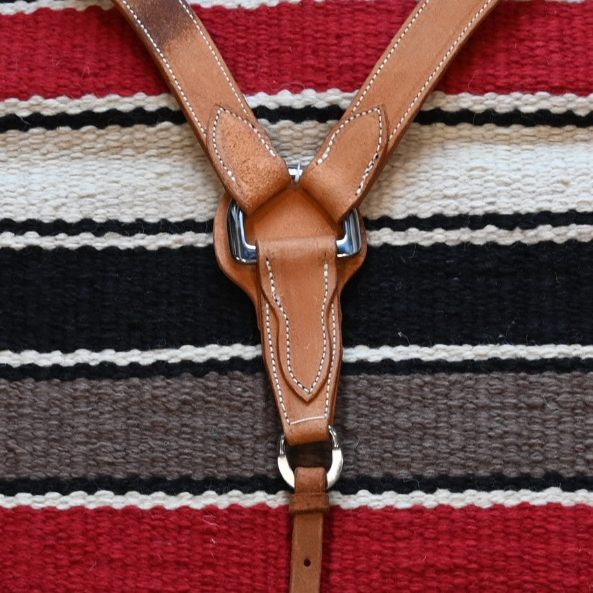 Berlin Custom Leather 1 1/2 inch rough out golden skirting leather breast collar