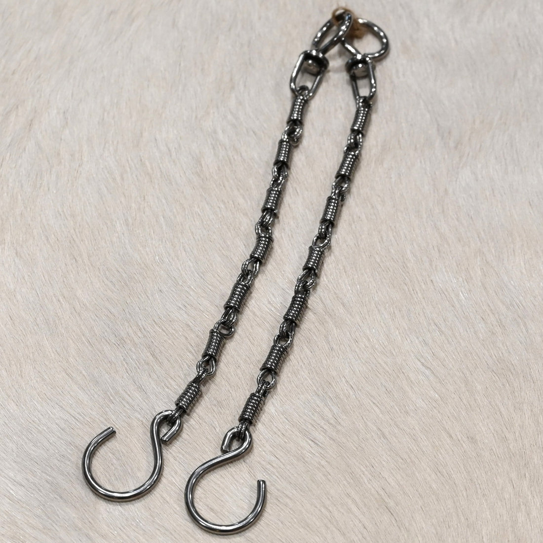 Eleven inch twisted stainless steel rein chains