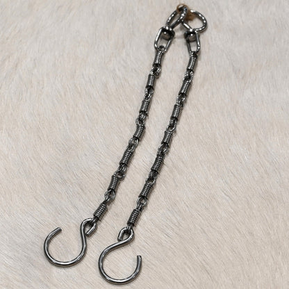 Eleven inch twisted stainless steel rein chains