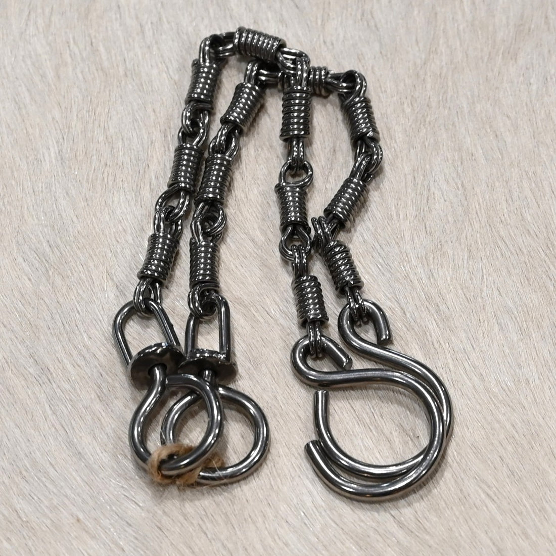 Eleven inch twisted stainless steel rein chains