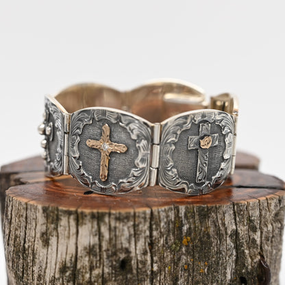 Vogt Silversmiths Crossroads Concho Bracelet