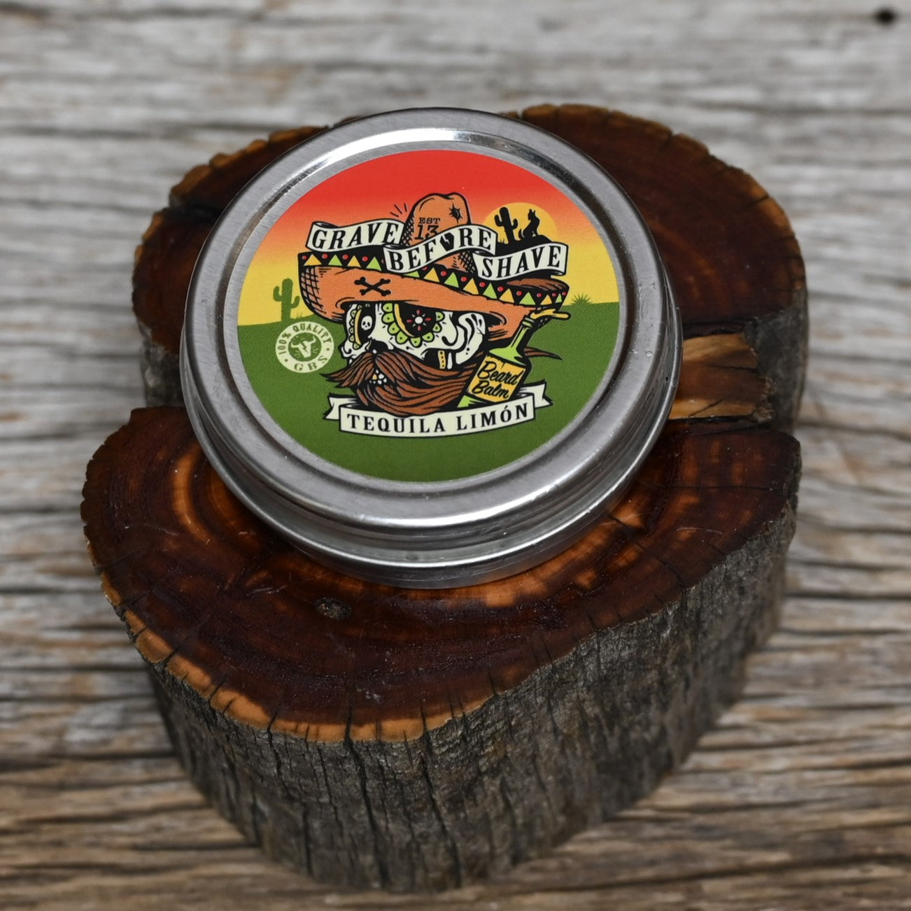 Grave Before Shave Beard Balm Tin in Tequila Limon