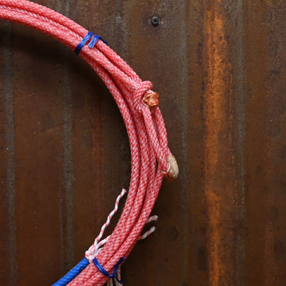 Ricky Bobby Red Rancher Rope, 40′ 5-strand nylon/poly blend with red pattern