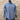 View of Rockmount blue chambray western shirt with sawtooth pockets and diamond snaps