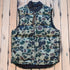 Filson Waxed Down Vest Tundra Shrub Camo — camo print, waxed cotton shell, down fill