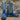 View of Horse Power 11" High Noon boot with turquoise suede vamp, grey top, cutter toe, and pull holes