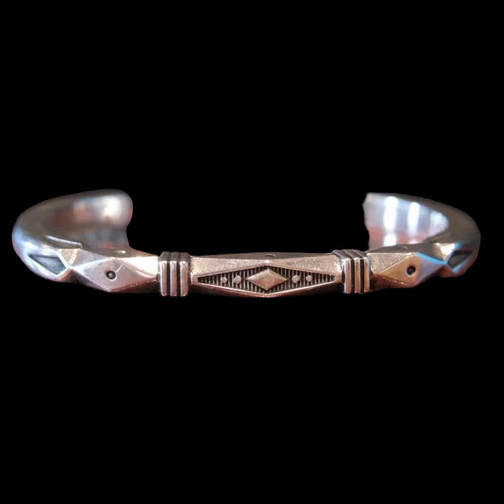 Peyote Bird Designs Jennifer Curtis Sterling Silver Triad Cuff Bracelet