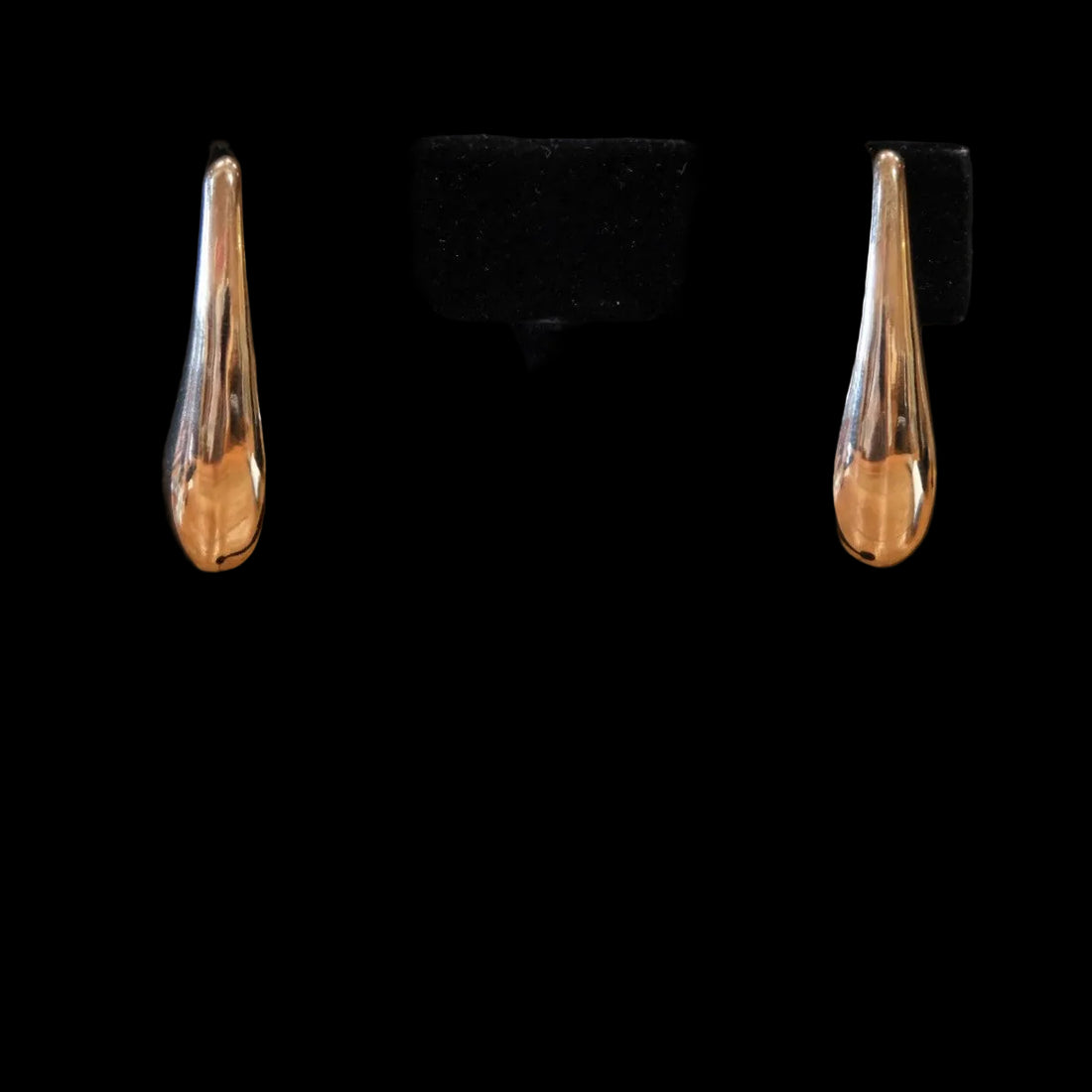 Athena Designs Sleek Gold Teardrop Earrings
