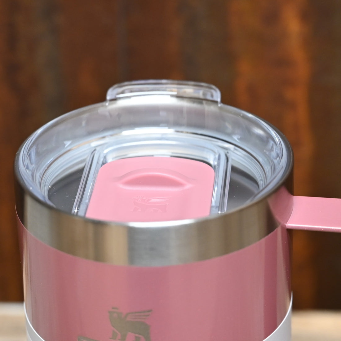 Stanley Stay Hot Camp Mug 24 oz in Port Shimmer with press-fit Tritan drink-thru lid and stainless steel construction